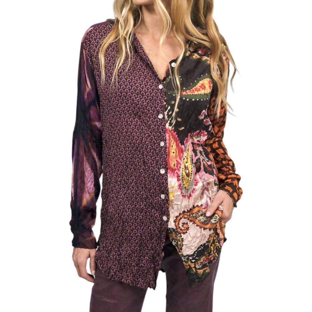 NEW ALEMBIKA rodeo shirt in purple mix
